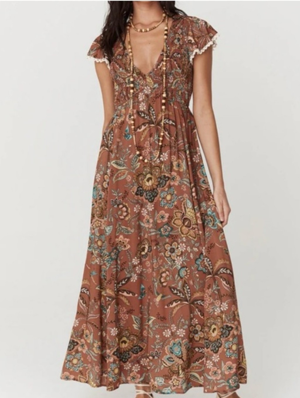 Spell Mojave Lily Shirred Maxi Dress